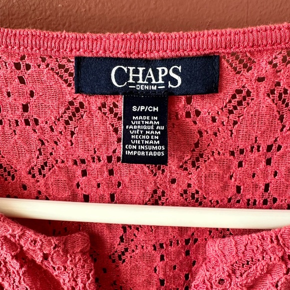 ⭐️CHAPS Womens Pretty Blouse / Top. Size Small. Color- Pink, (5 for $15) - Picture 2 of 3